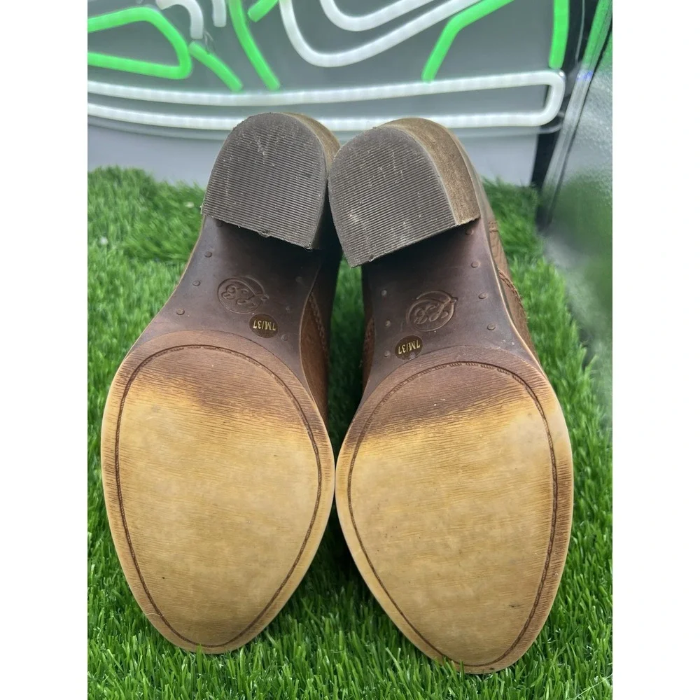 Lucky Brand Ankle High‎ Zip Boot Brown Womens Size 7M/37